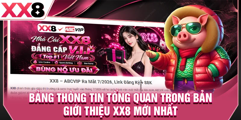 Bảng thông tin tổng quan trong bản giới thiệu XX8 mới nhất