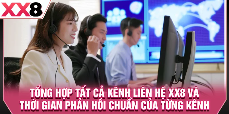 Tổng hợp tất cả kênh liên hệ XX8 và thời gian phản hồi chuẩn của từng kênh